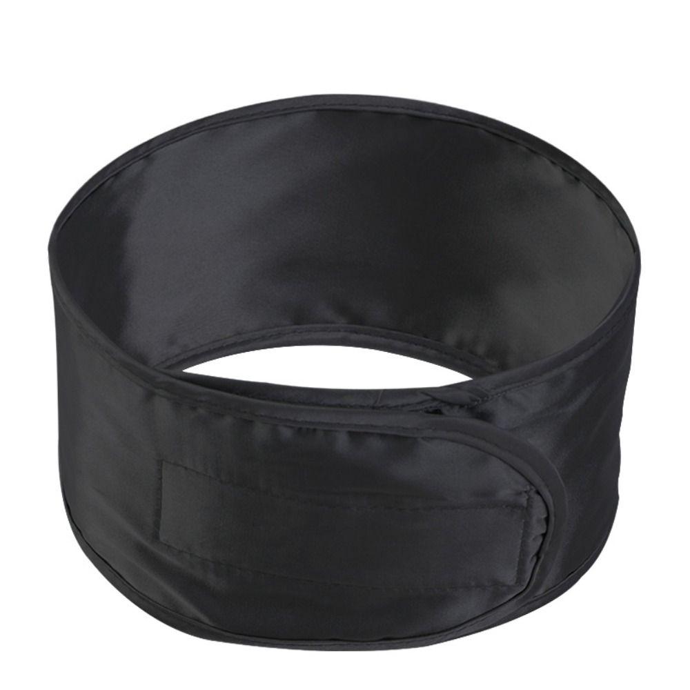 Однотонная женская шелковистая атласная повязка на голову, регулируемая СПА-повязка на голову, тюрбан для мытья лица