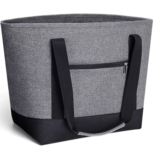 RVSNQ Insulated Lunch Bag, Large Capacity, Zippered, Foldable, Eco-Friendly, Thermal Bag, Food Storage, Lightweight, Multifunctional, Insulated Lunch