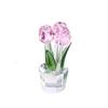 Handmade Crystal Tulip Sculpture Colorful Tulip Bouquet Statue  Home Table Decor