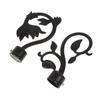 ABS Material Curtain Pole Finials Imitation Iron Roman Rod 22mm   Curtain Decorative