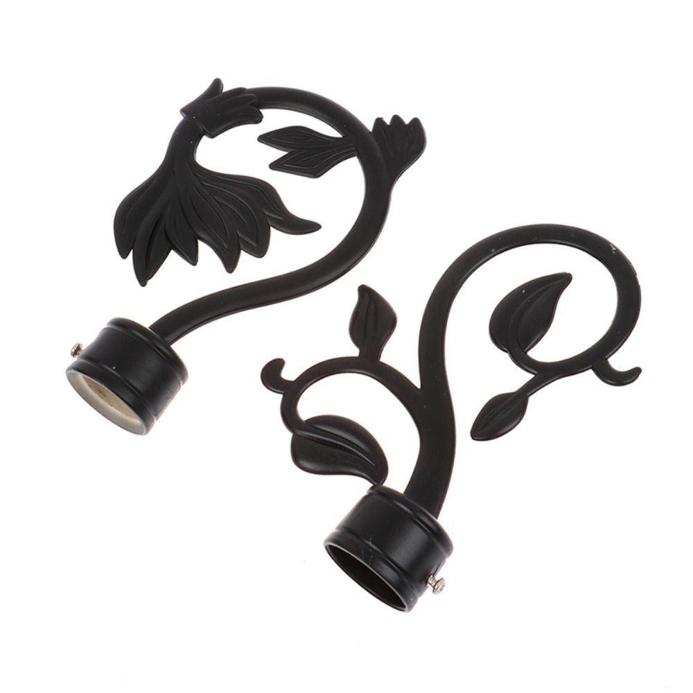 ABS Material Curtain Pole Finials Imitation Iron Roman Rod 22mm   Curtain Decorative