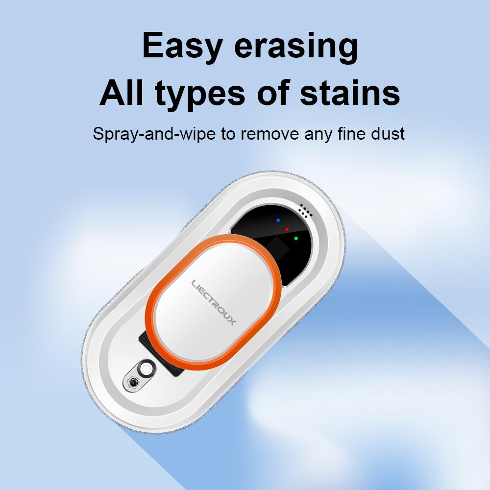 LIECTROUX HCR-09 Window Cleaning Robot,Robot Vacuum Cleaner for Window,Robot Window Cleaner,High Vacuum Suction, Home Wall Glass Cleaning Robot