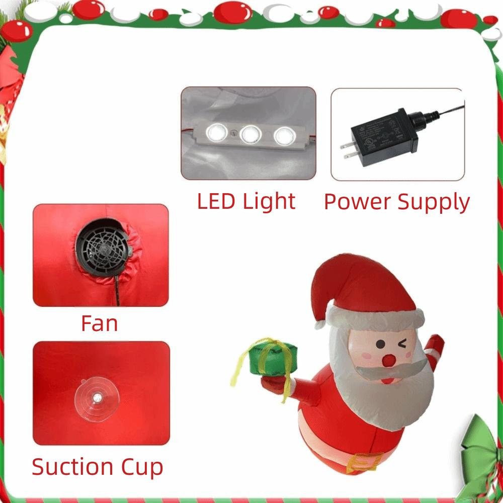 LED Lights Christmas Inflatable Dolls 3.5/6FT Blow Up Santa Inflatable Model Toys  Garden Lawn
