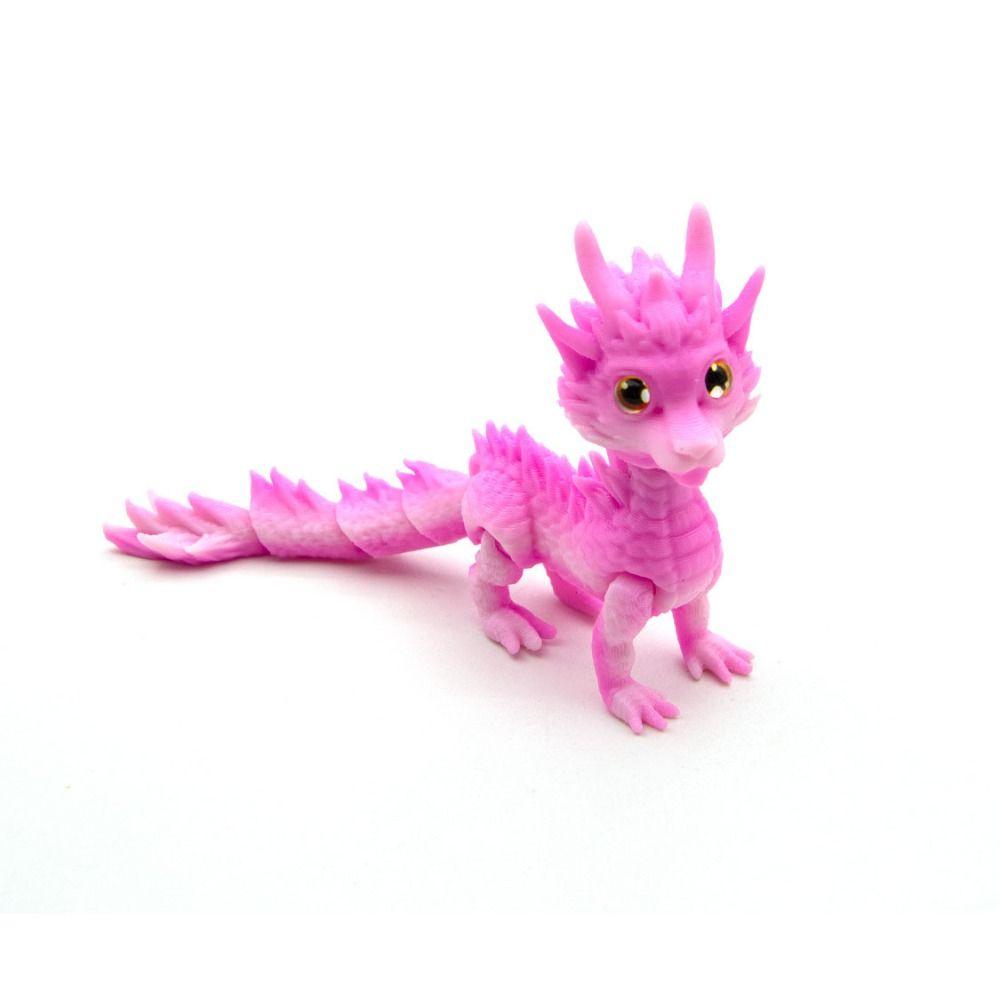 Home Office 3D Printed Dragon Long Haired Dragon Action Figure Dragon Model Toy  Desktop Ornament