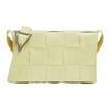 Bottega Veneta Cassette Series 15-Grid Intreccio Woven Leather Silver Buckle Tofu Bag Shoulder Crossbody Bag Medium Men bags 667298VCQ719413