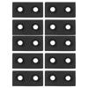 10Pcs Aluminum Alloy End Cover Double Holes Cover Plate for Profiles Frame CNC MachinesBlack