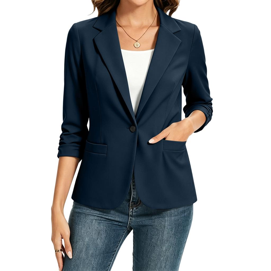 Женская цветная приталенная куртка для стиля business casual