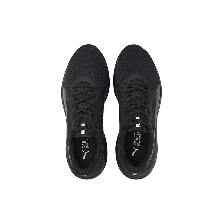 PUMA Twitch Runner Fabric Cushioning Breathable Low top Casual Running Shoes Men's Black (Unisex) Running Shoes 376289 10