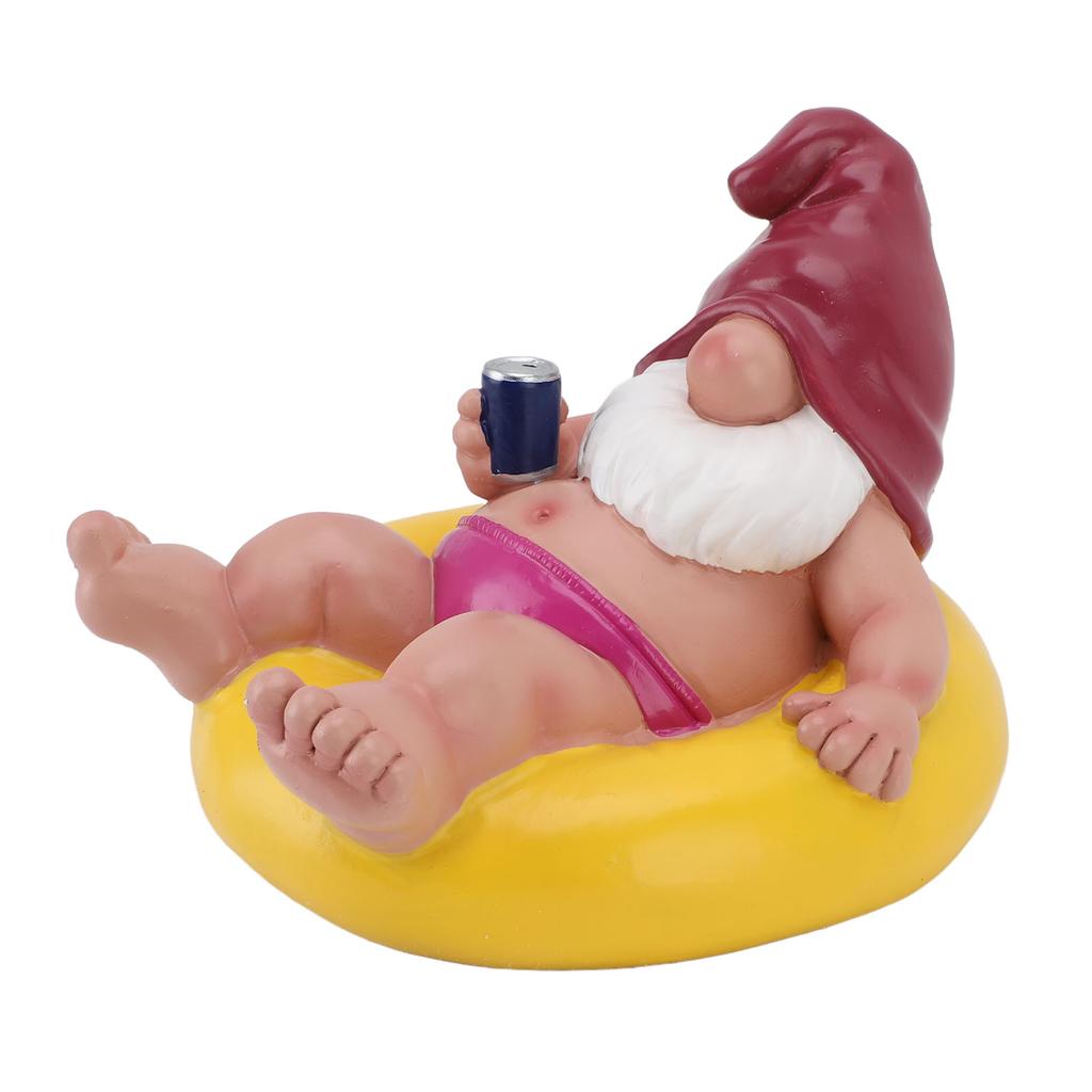 Садовая фигурка гнома-поплавка для бассейна из смолы, забавная фигурка плавающего гнома для релаксации на вечеринке у бассейна, для наружного декора