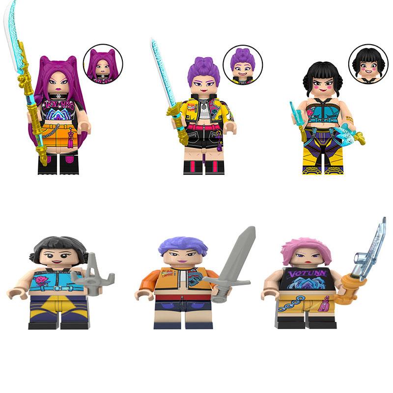 New Popular . Building Blocks Toy., Mini Figures. Star Girl Group Rumi Idol Boy Group Saja Devil ActionToy