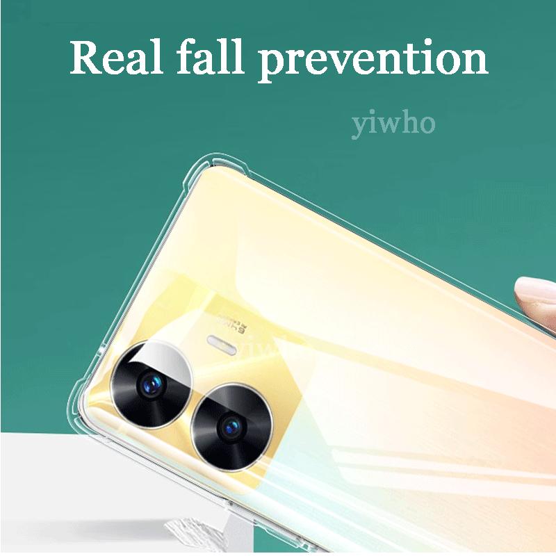 C55 Роскошный прозрачный мягкий силиконовый чехол для realme c55 Ударопрочный прозрачный для OPPO realme c 55 6,72" Чехлы для телефонов задние крышки