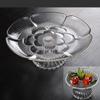 Acrylic Fruit Plate Cupcake Display Stand with Base Dessert for Countetop