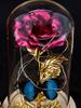 Galaxy Glass Rose Eternal Crystal Flower Birthday Gift Light Up Rose In Glass Dome with Butterfly for Mom Sister Mothers Day Gifts Holiday Gifts