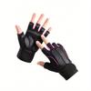 1 пара фитнес-перчаток с противоскользящей защитой и поддержкой запястья, с открытыми пальцами, удлиненные, подходят для велоспорта, езды на мотоцикле и катания на лыжах