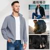 KEFITEVD Blouson Mens Spring Autumn Lightweight Swing Top Large Size Jumper Bike Jacket Windproof American Casual Track Cold Weather Workwear Light