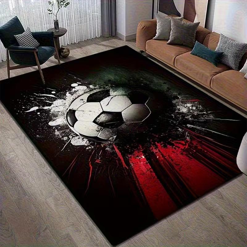 Мультяшный ковер на тему мячей для спорта, футбольный напольный коврик для детской спальни, футбольные ковры большой площади, стильный ковер для гостиной и прихожей