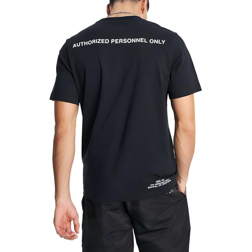 Nike T Shirts Men's Black Crew Neck Moderate Straight Fit DO8323-010
