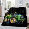 Truck Theme Printed Blanket - Perfect for Couch, Bed, Travel & Outdoor Use | Machine Washable, Cozy & Durable.