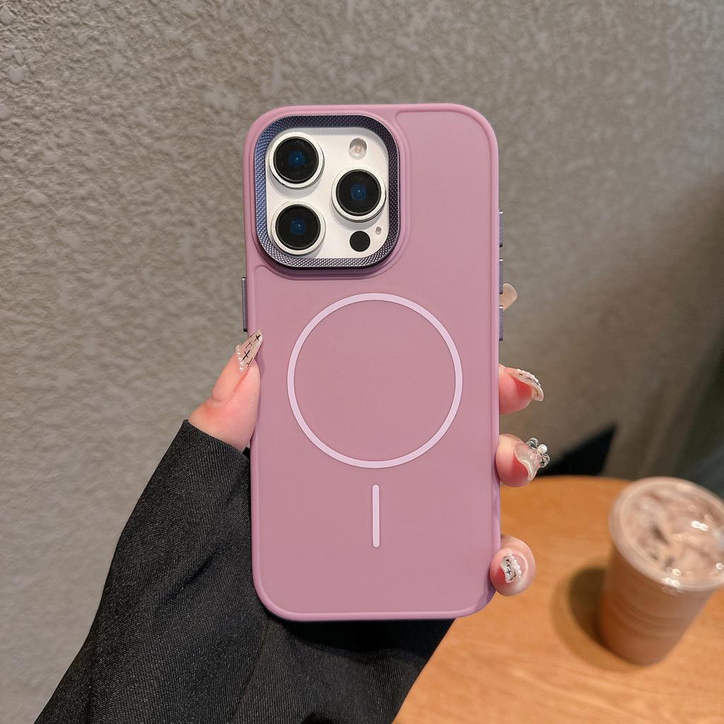 Подходит для iPhone16PROMAX Официальный тонкий чехол для телефона с магнитной фиксацией Apple 15 Резьбовой объектив 14 Защитный чехол от падений