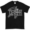 Рубашка Death Band Death Logo Серебристая редкая черная футболка унисекс