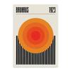 Abstract Bauhaus Orange Yellow Geometry Poster Prints Bauhaus Ausstellung Canvas Painting Wall Art Picture for Home Decoration