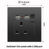 Universal 13A Type-C Quick Charge 5-pin Socket Uk Wall Electrical Outlet with USB Charger White Smart Double Power Socket Plug