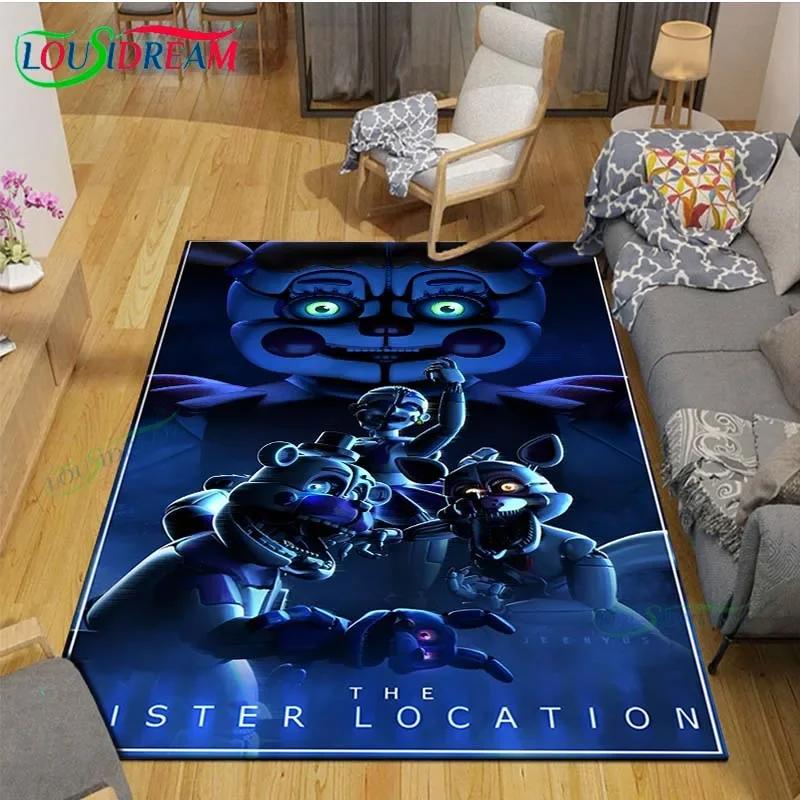 Horror Games Five Nights Bear Printed Carpets Children's Room Living Room Decoration Carpets for Bed Room Rug Anime Rug