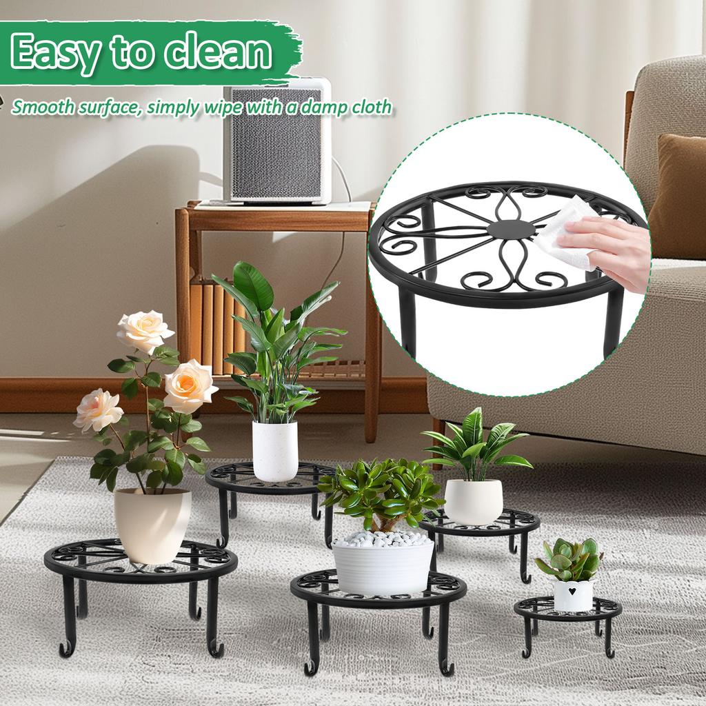 5 шт. железная подставка для цветочного горшка, подносы для демонстрации бонсай, держатель для растений, балконный кашпо, декоративная стойка, подставка для ландшафтного дизайна в горшках