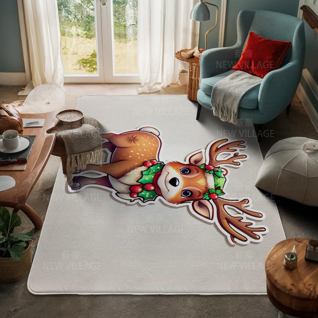 Ковер у входа в дом Домашний коврик у двери Гостиная Ванная Комната Ноги ванная комната Нескользящие коврики с водопоглощением для ванной Счастливого Рождества зима