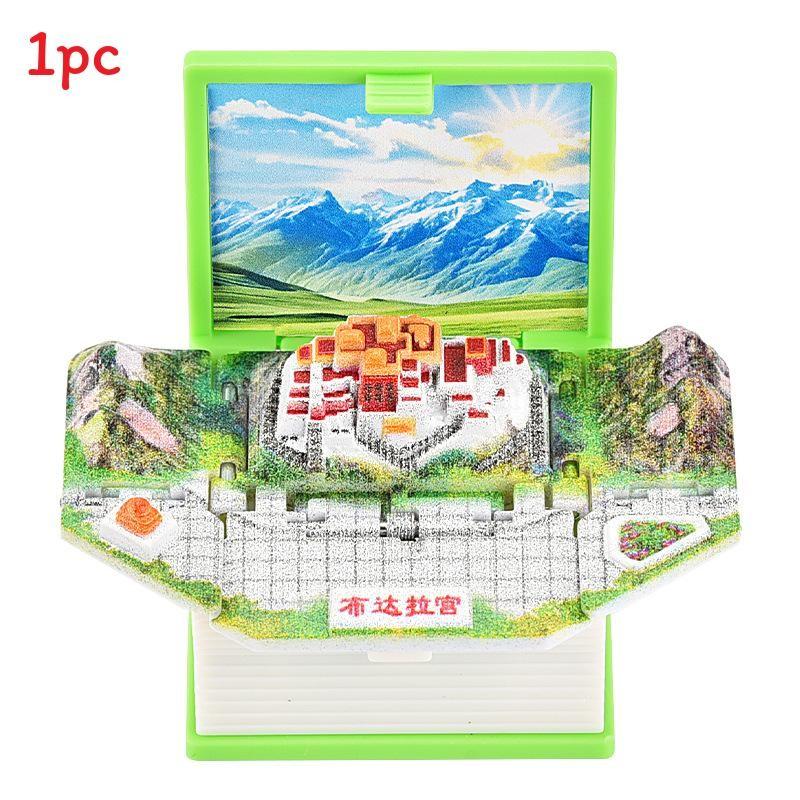 Брелок-брелок 3D Pop-Up Puzzle Book с сценой крепости для снятия стресса и в качестве креативного подарка