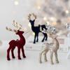 White Simulation Glittering Reindeer Small Xmas Tree Pendant  Home