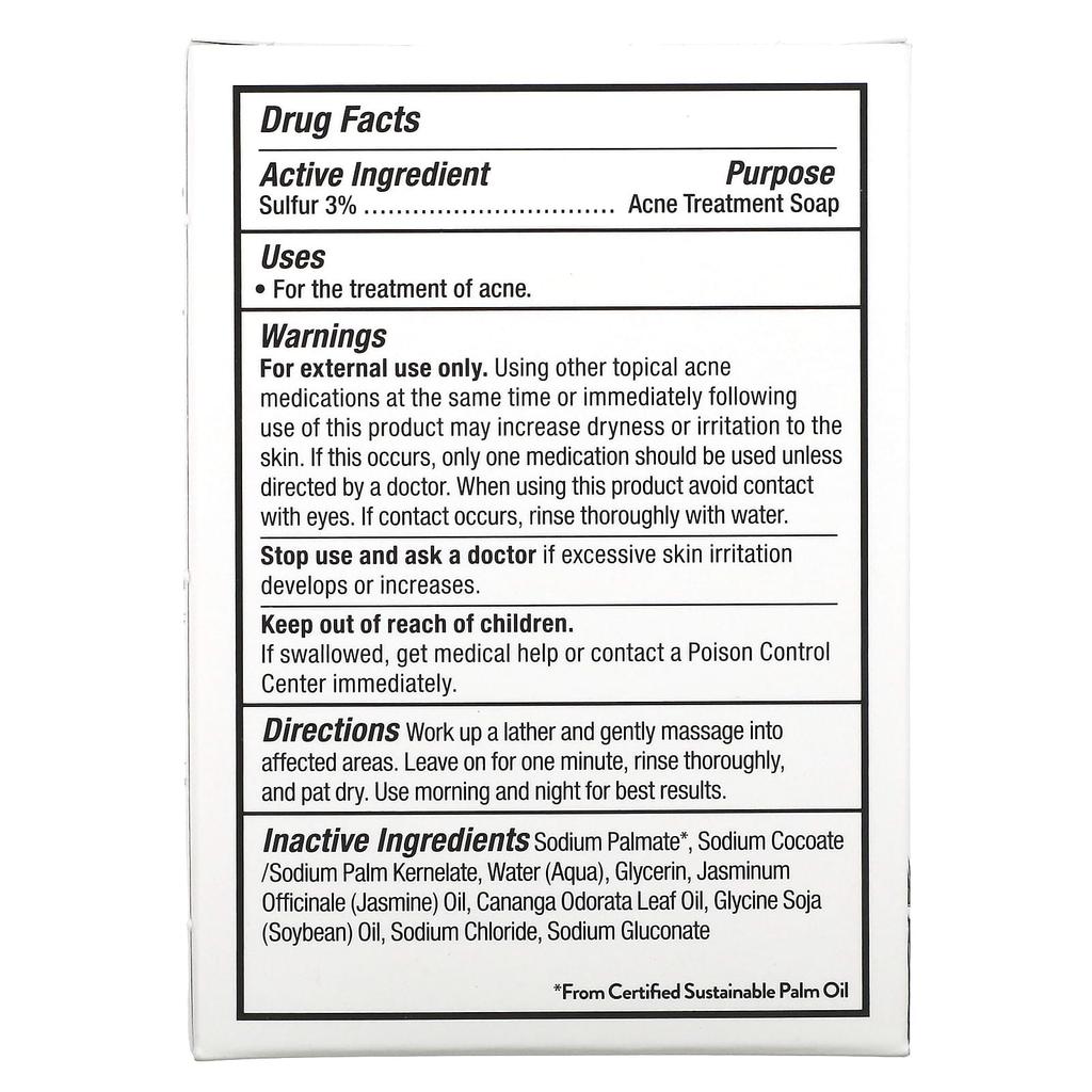 The Grandpa Soap Co. Face & Body Bar Soap, Thylox Acne Treatment, 3.25 Oz (92 G)