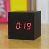 Wooden Cube Morning Alarm Clock Led Display