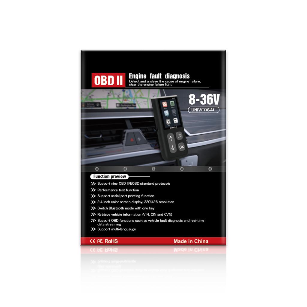 Сканер V316 OBD2 Считыватель автомобильных кодов с Bluetooth, неисправность двигателя, считывание кодов, очистка кодов, просмотр данных стоп-кадра, проверка готовности I/M, диагностическое сканирование CAN