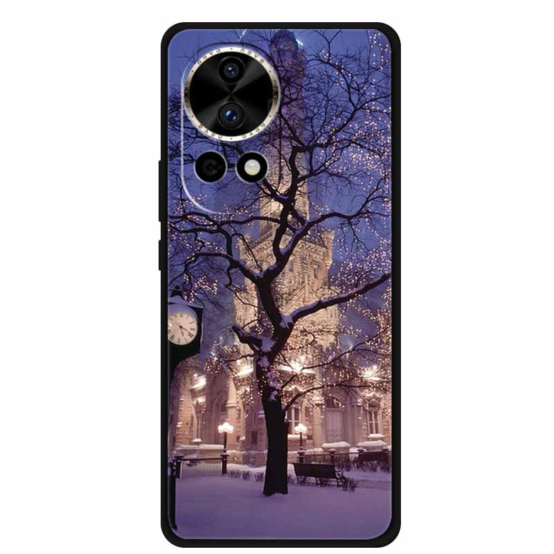 Flowers Patterns Case For Huawei Nova 12 pro ultra Funda Nova12 Pro Ultra Soft TPU Silicone Cover Lovely Floral Phone Back Cases