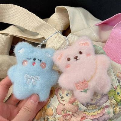 Мультяшный Медведь Пищалка Плюшевый Брелок Игрушки Подвеска Милая Кукла Игрушка Каваи Мягкий Наполнитель Сумки Подвески Украшения для Пары Друзей Подарок