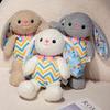 Пасхальный кролик полосатая плюшевая игрушка животное мягкая кукла украшение дети 30 см подарок