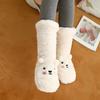 Embroidery Thick Thermal Socks Cartoon Animal Graphic Socks Kawaii Winter Floor Socks  Indoor