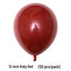 Двухслойные воздушные шары вишнево-красного цвета для вечеринки (5", 10", 12", 18", 36")