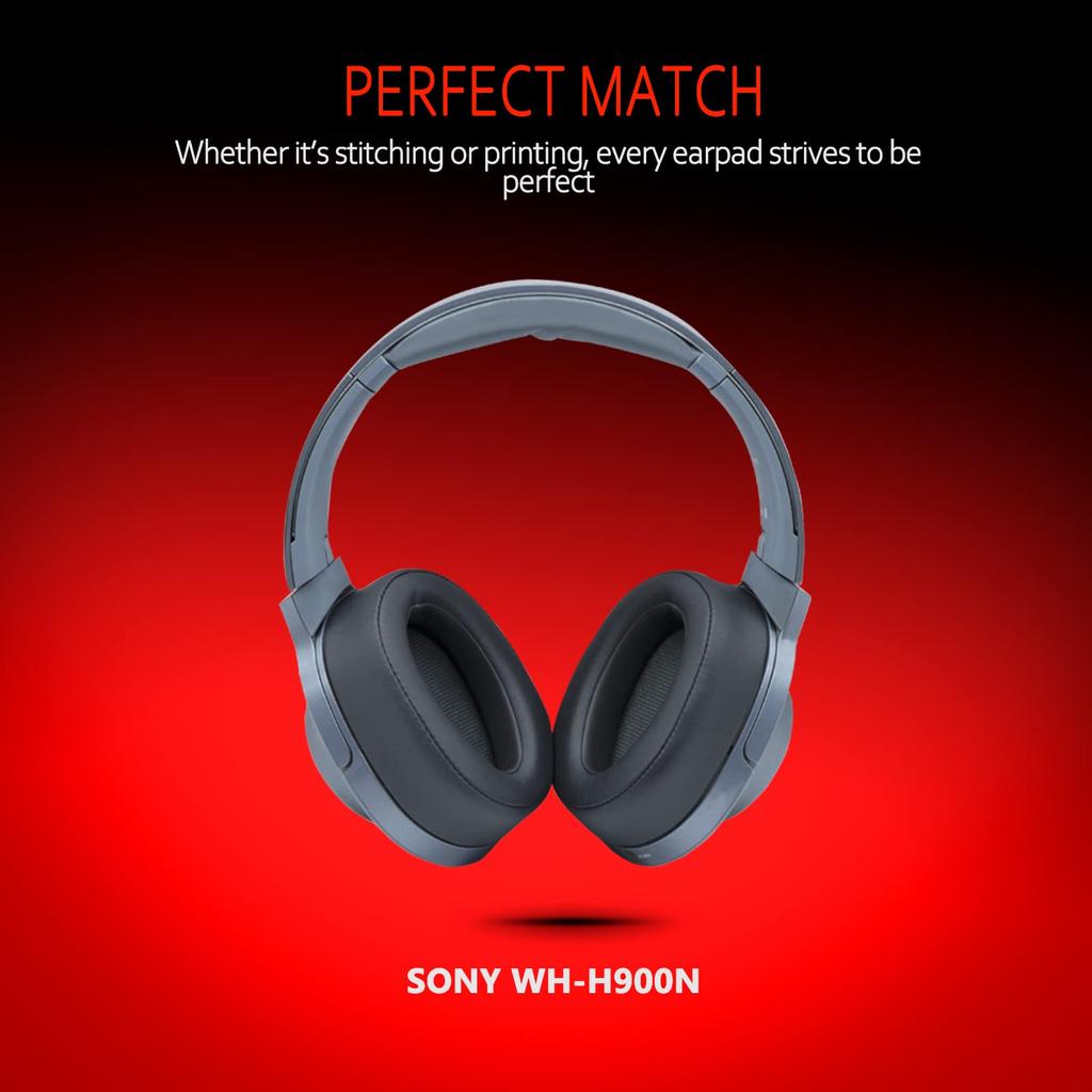 Replacement Ear Pads for Sony Krone Kalpasmos Cushions Made of Soft Memory Foam Protein Leather Headset Repair Parts WH-H900N / MDR-100ABN