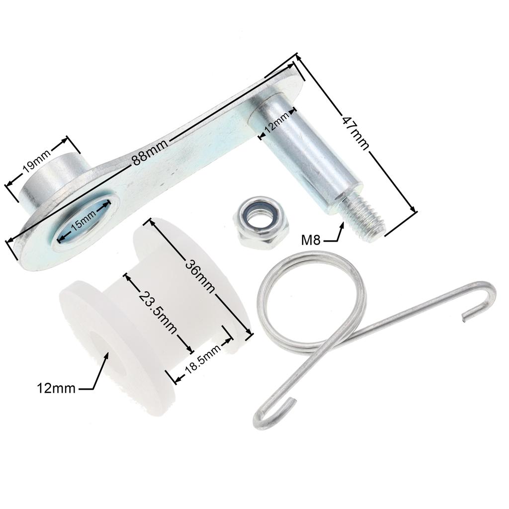 Heavy Duty Chain Roller Tensioner Adjuster with Spring for 50cc 110cc 125cc 140cc Pro Dirt Bike 4 Wheeler Scooter