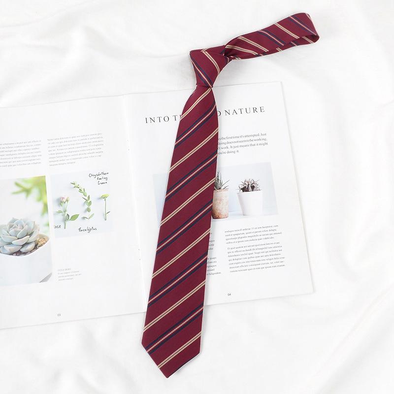 Лимонный Плед Галстук для Школьной Формы с Морской Солью - Ручная Работа в Японском Академическом Стиле для Мужчин и Женщин