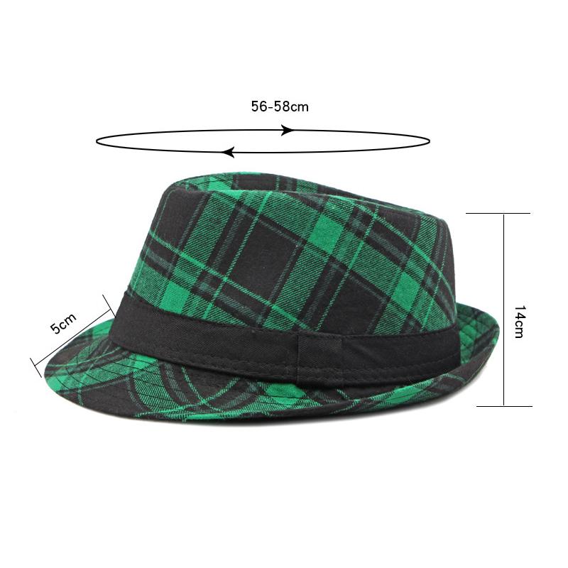 Клетчатая джазовая шляпа для мужчин, весна-лето, классическая клетчатая шляпа для женщин, британская винтажная панама, шляпа-федора, шляпа джентльмена, кепка с солнцезащитным козырьком
