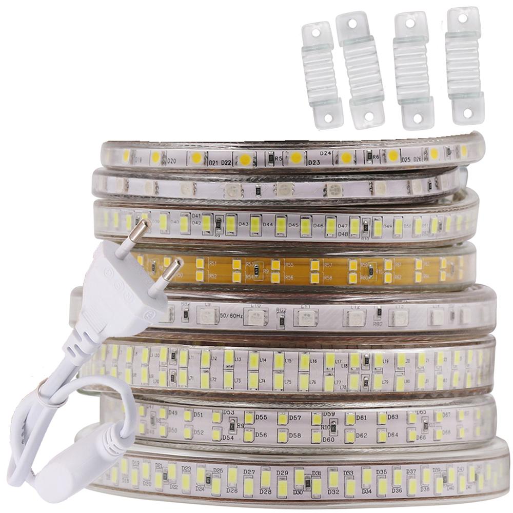 240 LEDs/M High Brightness LED Strip Light 220V Waterproof RGB Warm White SMD5730 Home Decoration Rope Light