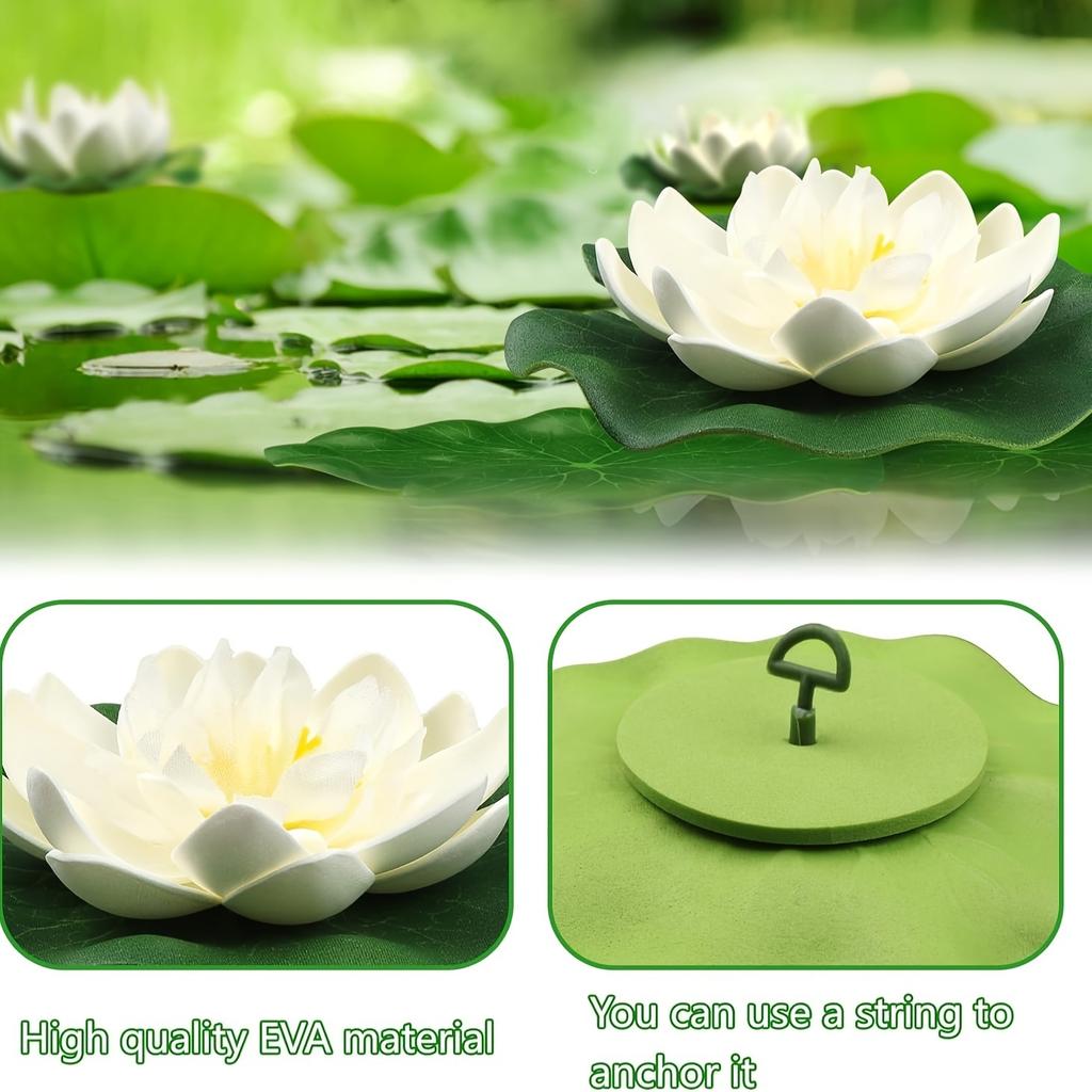 1pcs-7.09inch Vibrant Foam For Lotus - Realistic Floating Water Lilies For Ponds, Fountains & Garden Decor