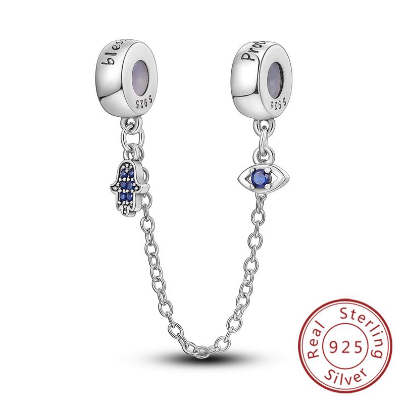 Медные Шармы Бусины Сердце Любви Счастливые Звезды Самолет Голубые Цирконы Шармы Подвески Подходят для Браслетов Шармов Женские Украшения