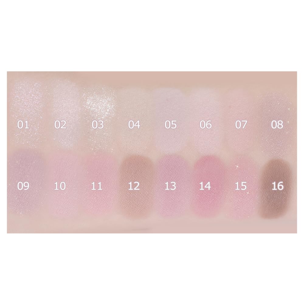 Wakemake Мягкая размывающая палетка для глаз 04 Лаванда 16 Корейские тени для век на каждый день Натуральный дублер, Цвета, Матовые, Блестящие, Косметика, Палетка, Цвет,