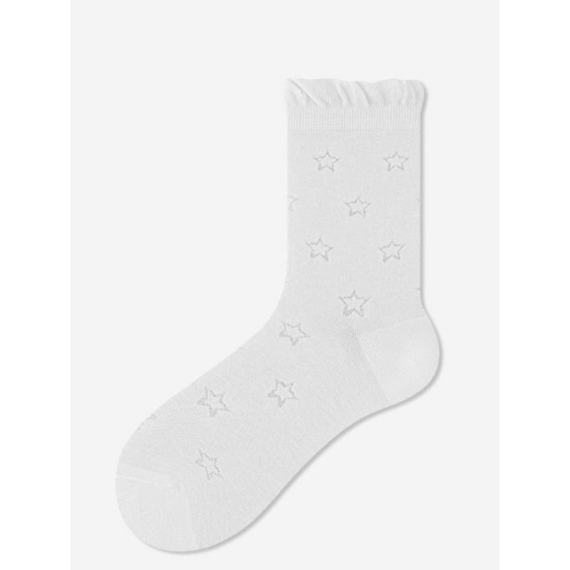 Summer Bow Hollowed-out Mesh Socks for Girls, Lace for Girls, Pile Socks, Thin Cotton Socks for Women