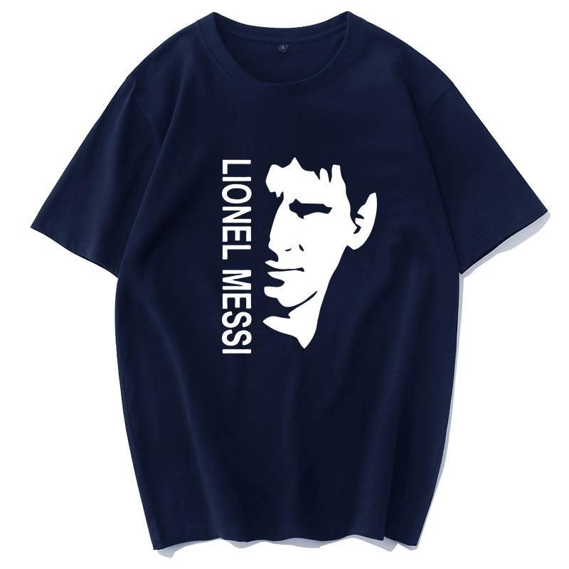 Футболка с принтом Месси с коротким рукавом M10 Футбольная майка Барселоны Спортивный топ с коротким рукавом