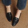 Модные лоферы женские туфли-лодочки 2025 новая весна острый носок слипоны женские туфли из натуральной кожи на низком каблуке женские туфли уличной моды